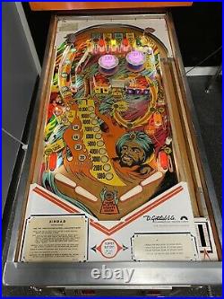1978 Gottlieb Sinbad Pinball Machine Classic Leds Professional Techs Worked On