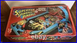 1978 Mattel Superman Spinball Pinball with Original Box and Instructions