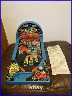 1978 Mattel Superman Spinball Pinball with Original Box and Instructions