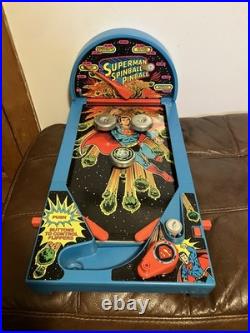 1978 Mattel Superman Spinball Pinball with Original Box and Instructions