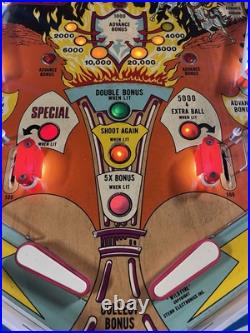 1978 Stern Wild Fyre Pinball Machine Professional Techs 7 Drop Targets 1978 Stern Wild Fyre Pinball Machine Professional Techs 7 Drop Targets