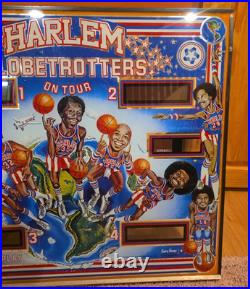 1979 Bally Harlem Globetrotters Originial Glass Pinball Backglass