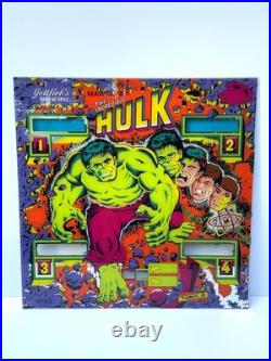 1979 The Incredible Hulk Pinball Machine Back Glass Original Excellent Cond