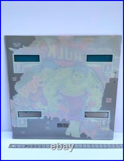 1979 The Incredible Hulk Pinball Machine Back Glass Original Excellent Cond