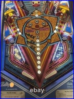 1980 Bally Rolling Stones Pinball Machine Prof Techs Leds Great Playfield