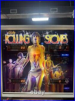 1980 Bally Rolling Stones Pinball Machine Prof Techs Leds Great Playfield