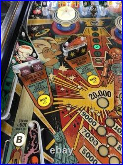 1980 Buck Rogers Pinball Machine Professional Techs Plays Great 8 Drop Targets