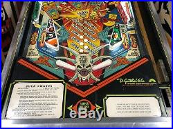 1980 Gottlieb 4 Player Gorgeous Buck Rogers Pinball Machine Super Duper Nice
