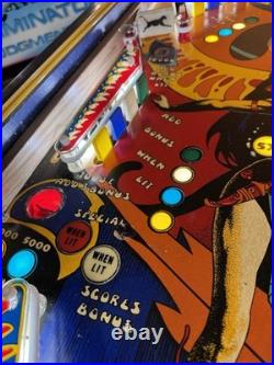 1980 Gottlieb Panthera Pinball Machine Professional Techs 8 Drop Targets