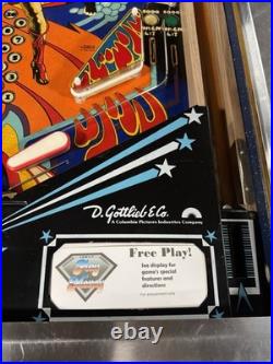 1980 Gottlieb Panthera Pinball Machine Professional Techs 8 Drop Targets