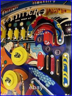 1980 Gottlieb Panthera Pinball Machine Professional Techs 8 Drop Targets