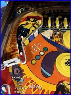 1980 Gottlieb Panthera Pinball Machine Professional Techs 8 Drop Targets