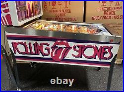 1980 Rolling Stones Pinball Machine Leds Stunning Rare Backglass A Beauty