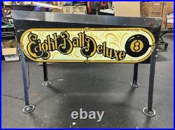 1981 Bally Eight Ball Deluxe Pinball Machine New Playfield Installed Leds