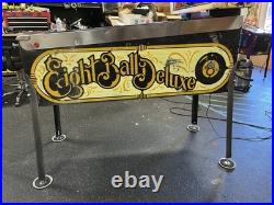 1981 Bally Eight Ball Deluxe Pinball Machine New Playfield Installed Leds