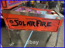 1981 Williams Solar Fire Super Rare Professional Techs Space Theme Super Rare