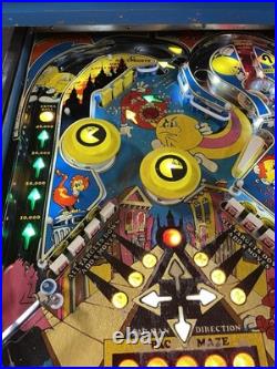 1982 Bally Mr And Mrs Pacman Pinball Machine Prof Techs Plays Great