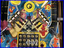 1982 Bally Mr And Mrs Pacman Pinball Machine Prof Techs Plays Great