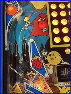 1982 Bally Mr And Mrs Pacman Pinball Machine Prof Techs Works Great Pac-man