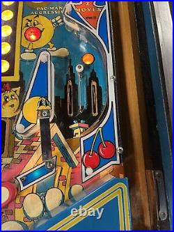 1982 Bally Mr And Mrs Pacman Pinball Machine Prof Techs Works Great Pac-man