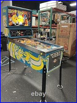 1982 Bally Mr And Mrs Pacman Pinball Machine Prof Techs Works Great Pac-man