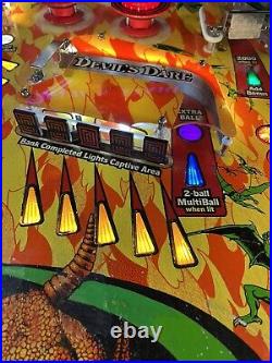 1982 Gottlieb Devil's Dare Pinball Machine Professional Techs Devils Full Leds