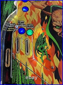 1982 Gottlieb Devil's Dare Pinball Machine Professional Techs Devils Full Leds