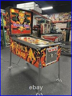 1982 Gottlieb Devil's Dare Pinball Machine Professional Techs Devils Full Leds