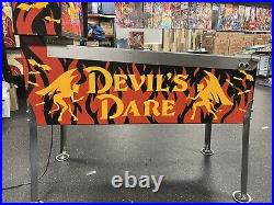 1982 Gottlieb Devil's Dare Pinball Machine Professional Techs Devils Full Leds