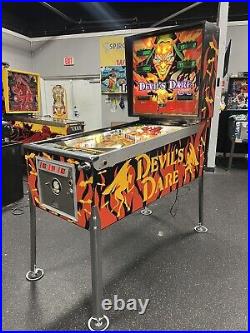 1982 Gottlieb Devil's Dare Pinball Machine Professional Techs Devils Full Leds