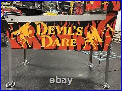 1982 Gottlieb Devil's Dare Pinball Machine Professional Techs Devils Full Leds