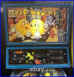 1982 Mr And Mrs Pacman Pinball Machine Prof Techs Leds Works Great