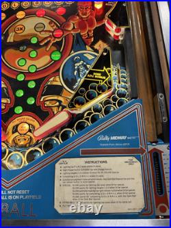 1983 Bally Gold Ball Pinball Machine Professional Techs Full Leds Plays Great