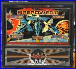 1983 Firepower 2 Pinball Machine Professional Techs Full Leds Plays Great