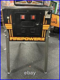 1983 Firepower 2 Pinball Machine Professional Techs Full Leds Plays Great