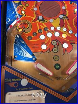 1985 Bally Fireball Classic Pinball Machine Prof Techs Full Leds Plays Great 1985 Bally Fireball Classic Pinball Machine Prof Techs Full Leds Plays Great