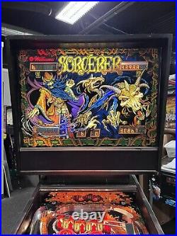 1985 Sorcerer Pinball Machine Leds Plays Great