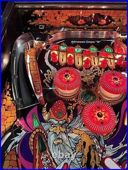 1985 Sorcerer Pinball Machine Leds Plays Great