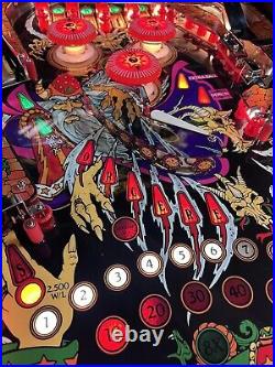 1985 Sorcerer Pinball Machine Leds Plays Great