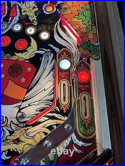 1985 Sorcerer Pinball Machine Leds Plays Great