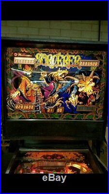 1985 Williams The Sorcerer Pinball Machine Working Very Rare