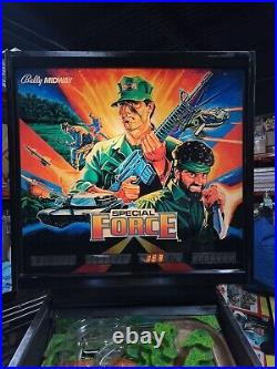 1986 Special Force Pinball Machine Leds Professional Techs Data Military