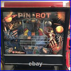 1986 Williams PINBOT Pinball Machine PIN-BOT with User Manual & Keys