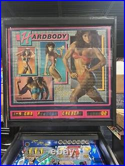 1987 Bally Hardbody Pinball Machine Prof Techs Body Building Rachel Mclish