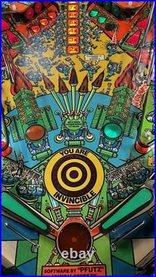 1987 Big Guns Pinball Machine Professional Techs Leds Works Great