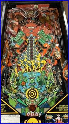 1987 Big Guns Pinball Machine Professional Techs Leds Works Great