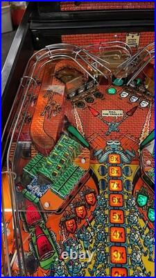 1987 Big Guns Pinball Machine Professional Techs Leds Works Great