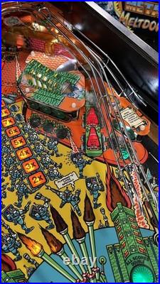 1987 Big Guns Pinball Machine Professional Techs Leds Works Great