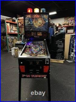 1987 F-14 Tomcat Pinball Machine Professional Techs Full Leds Plays Great