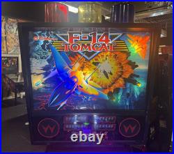 1987 F-14 Tomcat Pinball Machine Professional Techs Full Leds Plays Great